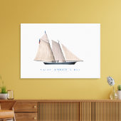 americas cup jacht ' america 1851 ' , tony fernand canvas afdruk (Insitu (Woonkamer))