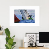 america's cup zeilen, zeilboot, zeilboot race poster (Thuiskantoor)