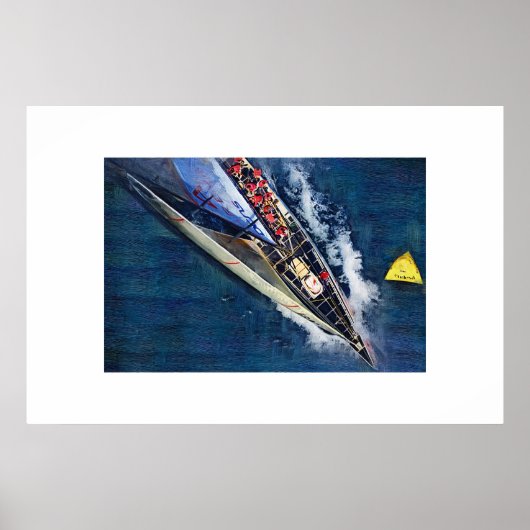 america's cup zeilen, zeilboot, zeilboot race poster (Voorkant)