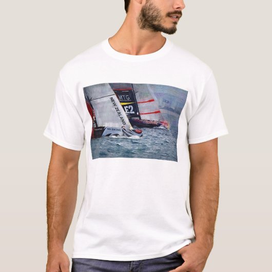 america's cup zeilen, zeilboot, zeilboot race t-shirt (Voorkant)