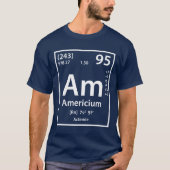 Americium Element (wit) T-Shirt (Voorkant)