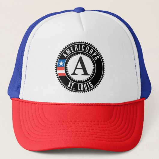 AmeriCorps St. Louis Trucker Hat - Red/Blue Pet (Voorkant)
