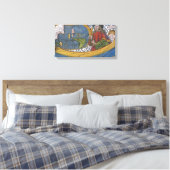 Amerigo Vespucci Explorer op een kaart van Amerika Canvas Afdruk (Insitu (Slaapkamer))