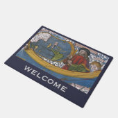 Amerigo Vespucci Explorer op een kaart van Amerika Deurmat (Schuin)