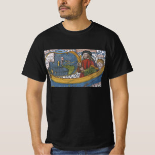 Amerigo Vespucci Ontdekkingsreiziger op een kaart T-shirt