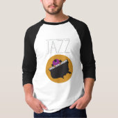 AmeriJazz Homme's Basic 3/4 Sleeve Raglan T-Shirt (Devant)