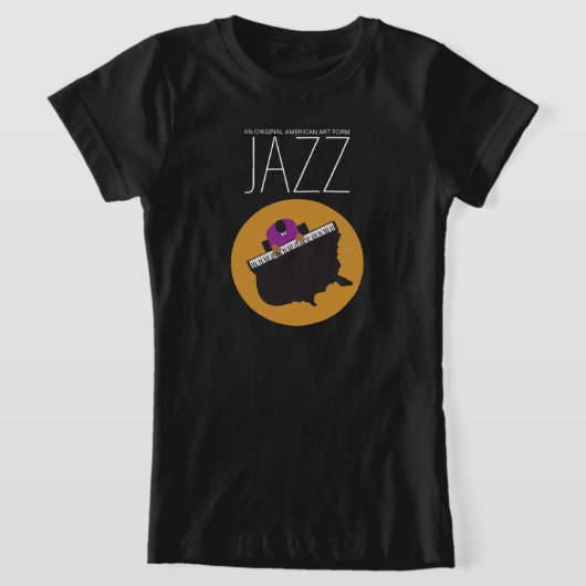 AmeriJazz Meisjes Zwart T-shirt (Laagn)