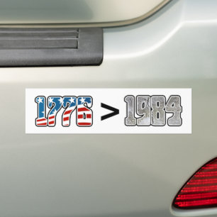 Amerika 1776 is groter dan orwell 1984 patriottisc bumpersticker