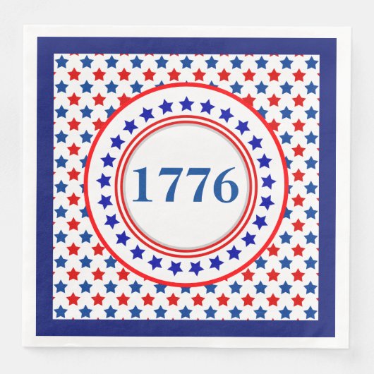 Amerika 1776 papieren servetten (Voorkant)