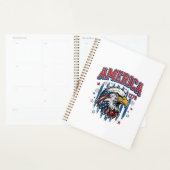 Amerika 1776 Vintage Adelaar Patriottisch Shirt On Planner (Display)