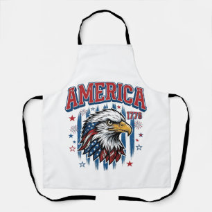 Amerika 1776 Vintage Adelaar Patriottisch Shirt On Schort