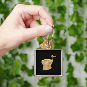 "AMERIKA" 18K GOUDEN TOILET SLEUTELHANGER