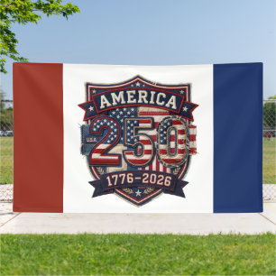 Amerika 250 – 250 jaar vrijheid vieren spandoek