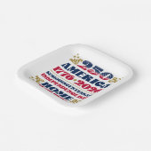 Amerika 250 4 juli Papier Bord (Gebogen)