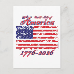 Amerika 250 briefkaart