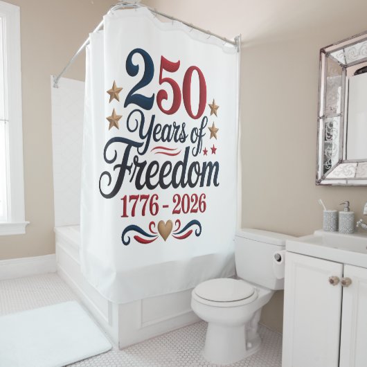Amerika 250 douchegordijn (In situ)