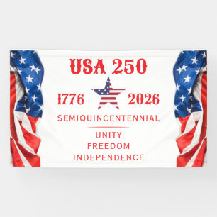 Amerika 250 Eenheid Vrijheid Onafhankelijkheid R P Spandoek