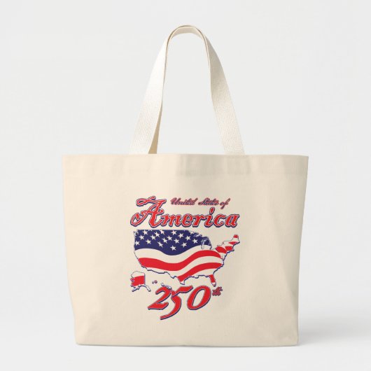Amerika 250 grote tote bag (Voorkant)