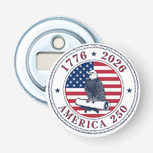 Amerika 250 Herdenkingsadelaarsstempel – 1776-2026 Button Flesopener