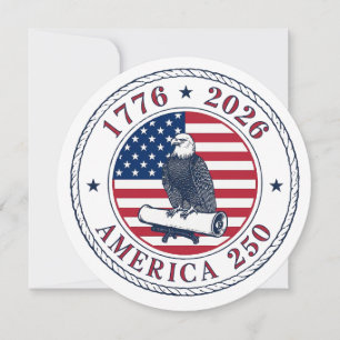 Amerika 250 Herdenkingsadelaarsstempel – 1776-2026 Kaart