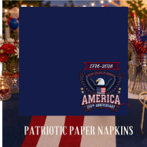 Amerika 250 Herdenkingsservet van papier