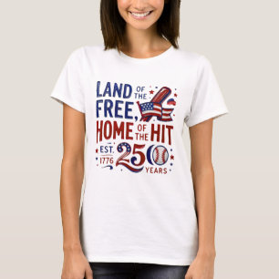 Amerika 250 Honkbal T-shirt 4 juli 2026