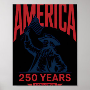 Amerika 250 Jaar 1776 2026 Patriottische Viering  Poster