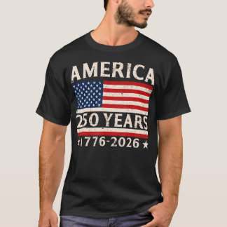 Amerika 250 Jaar 4 juli 250e Verjaardag T-shirt