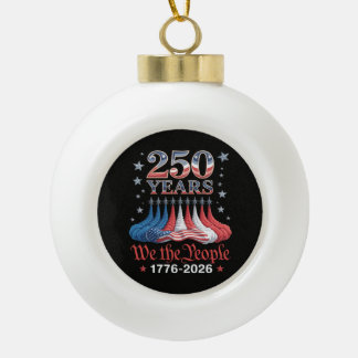 Amerika 250 Jaar 4 juli Keramische Bal Ornament