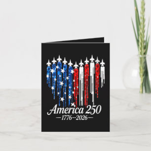 Amerika 250 jaar hartenvlag feestdagen kaart