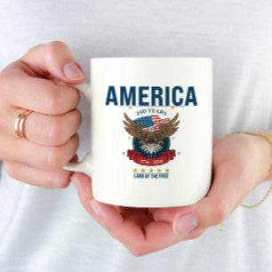 Amerika 250 Jaar Land van de Vrije Patriotische Koffiemok