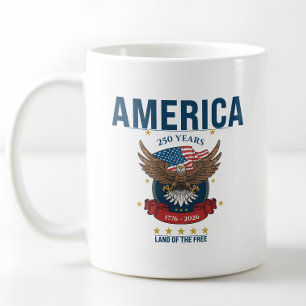 Amerika 250 Jaar Land van de Vrijheid Patriotisch Koffiemok