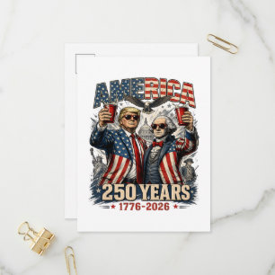 Amerika 250 Jaar Patriottische Viering Uitnodiging Briefkaart