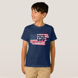 Amerika 250 Jaar Retro Vlag 250ste Verjaardag T-shirt