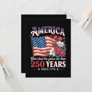Amerika 250 Jaar Vlag Bloemstuk Kaart