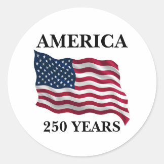 Amerika 250 Jaar Vlag Ronde Sticker