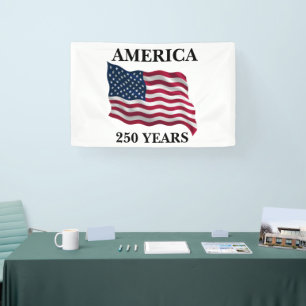 Amerika 250 Jaar Vlag Spandoek