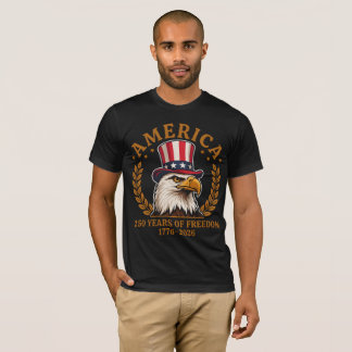 Amerika 250 Jaar Vrijheid 1776-2026 Patriotisch T-shirt