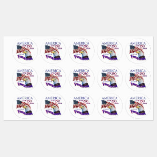 Amerika 250 Jaar Vrijheidsvlag met Steenarend Labels