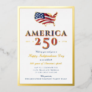 Amerika 250 Kaart Semiquincentennial Patriottisch