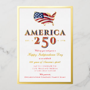 Amerika 250 Kaart Semiquincentennial Patriottisch