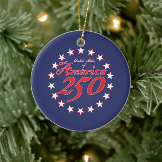 Amerika 250 keramisch ornament