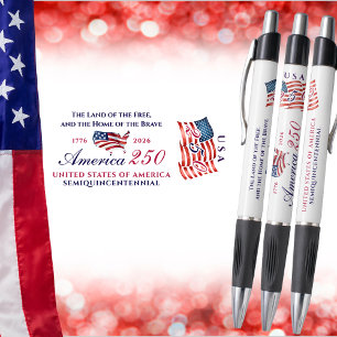 Amerika 250 Land van Vrijheid Thuis Dapper Rood Pa Pen