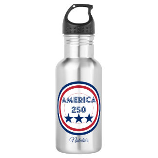 Amerika 250 Logo - Patriottisch 4 juli-thema Waterfles