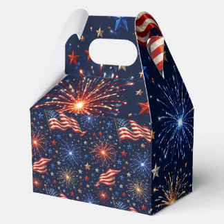 Amerika 250 Patriotisch Vuurwerk Vlag Patroon Bedankdoosjes