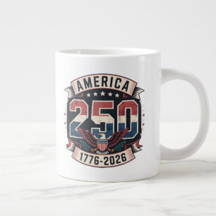 Amerika 250 Patriottisch Vintage Design Tri-Blend Extra Grote Beker