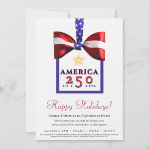 Amerika 250 Patriottische 2026 Agenda Campagne Feestdagenkaart