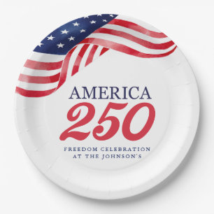 Amerika 250 Patriottische Papieren Borden 4 juli Bordje