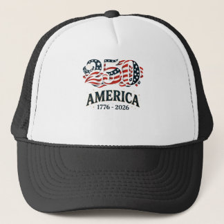 Amerika 250 Patriottische Sterren en Strepen  Trucker Pet