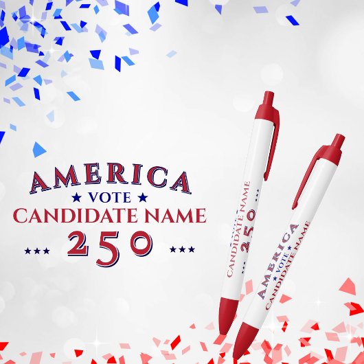 Amerika 250 Politieke Verkiezingscampagne Kandidaa Zwarte Inkt Pen